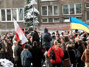 Manifestacja poparcia dla Ukrainy